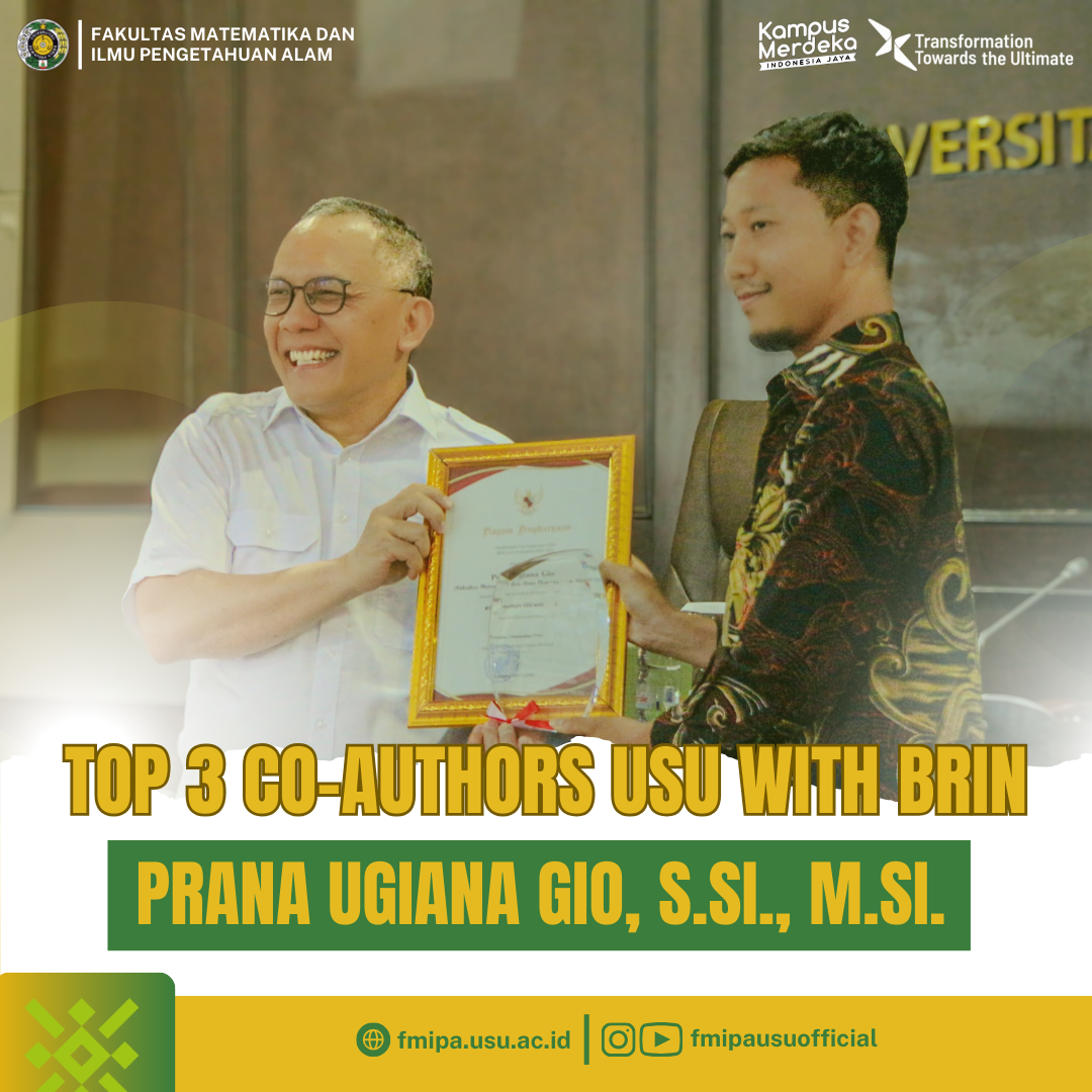 Top 3 Co-Authors USU dengan BRIN